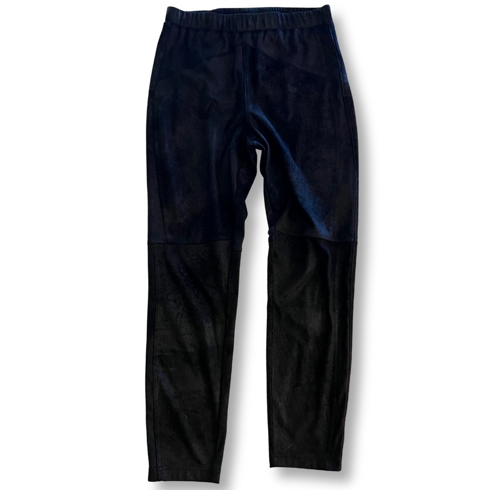Free People Midnight Vegan Suede Skinny Pants Black Medium Moto Indie Sleaze - Picture 2 of 7